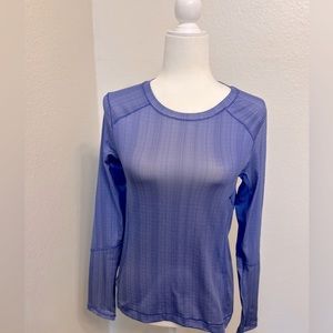 90 DEGREE REFLEX purple TOP SHIRT REFLECTIVE HI-LOW RUFFLE STRIPE